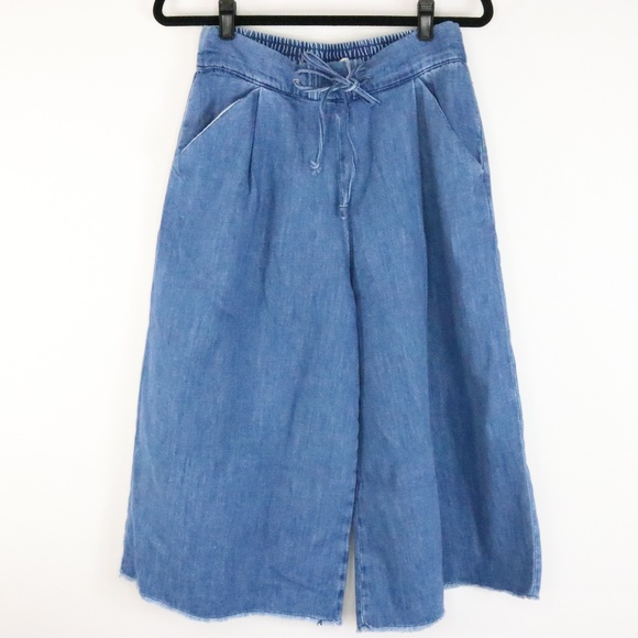 denim palazzo pants zara